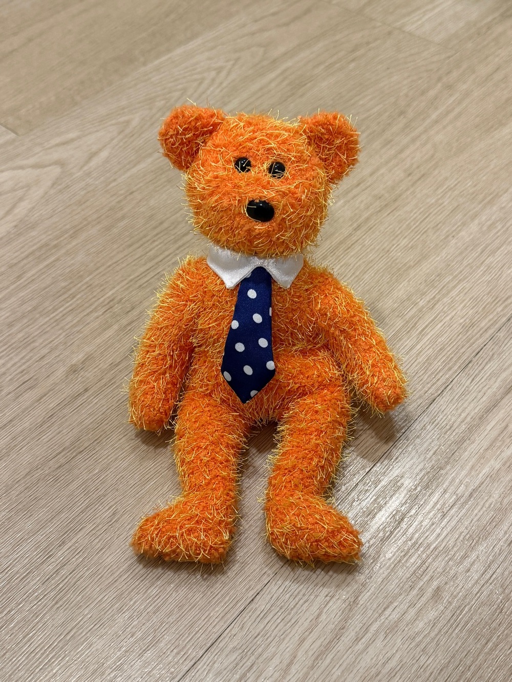 Ty Beanie Baby Pappa the Bear Fathers Day 2002, Orange Collectible Bear, Necktie